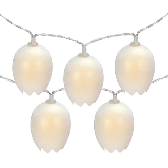 10ct. Cracked Easter Egg LED String Lights with Clear Wire By Northlight in White | 4.5 ft | Michaels®
